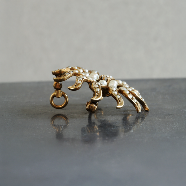 Ethical Jewellery & Engagement Rings Toronto - FTJCo Vintage 10K Diamond & Seed Pearl Brooch - FTJCo Fine Jewellery & Goldsmiths