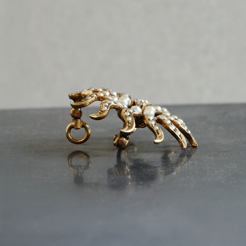Ethical Jewellery & Engagement Rings Toronto - FTJCo Vintage 10K Diamond & Seed Pearl Brooch - FTJCo Fine Jewellery & Goldsmiths