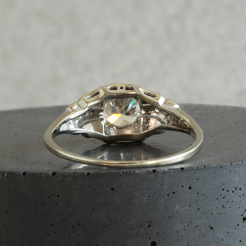 Ethical Jewellery & Engagement Rings Toronto - FTJCo Vintage Diamond and White Gold Ring circa 1920 - FTJCo Fine Jewellery & Goldsmiths
