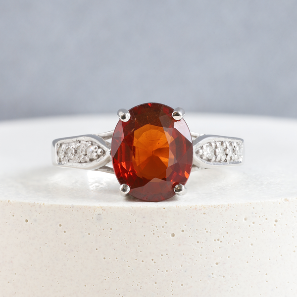 Ethical Jewellery & Engagement Rings Toronto - FTJCo Vintage Oval Garnet Solitaire with Bead Set Band in White Gold - FTJCo Fine Jewellery & Goldsmiths