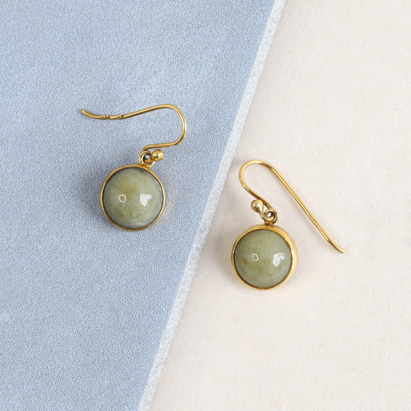 FTJCo Vintage Jade Half-Sphere Articulated Drops