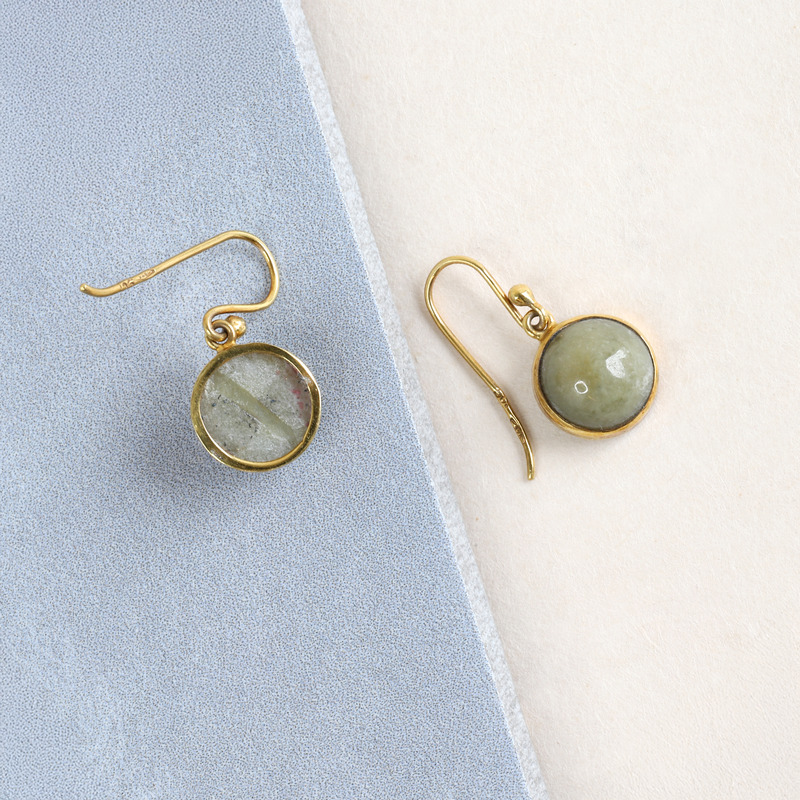 FTJCo Vintage Jade Half-Sphere Articulated Drops