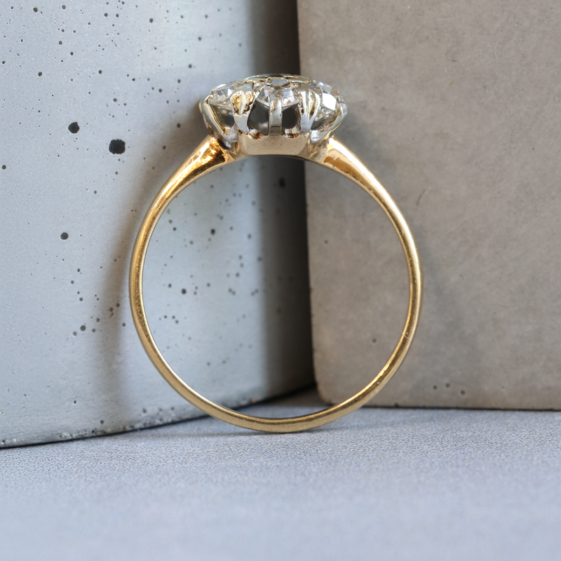 FTJCO Vintage Snowflake Ring in Yellow Gold & Platinum