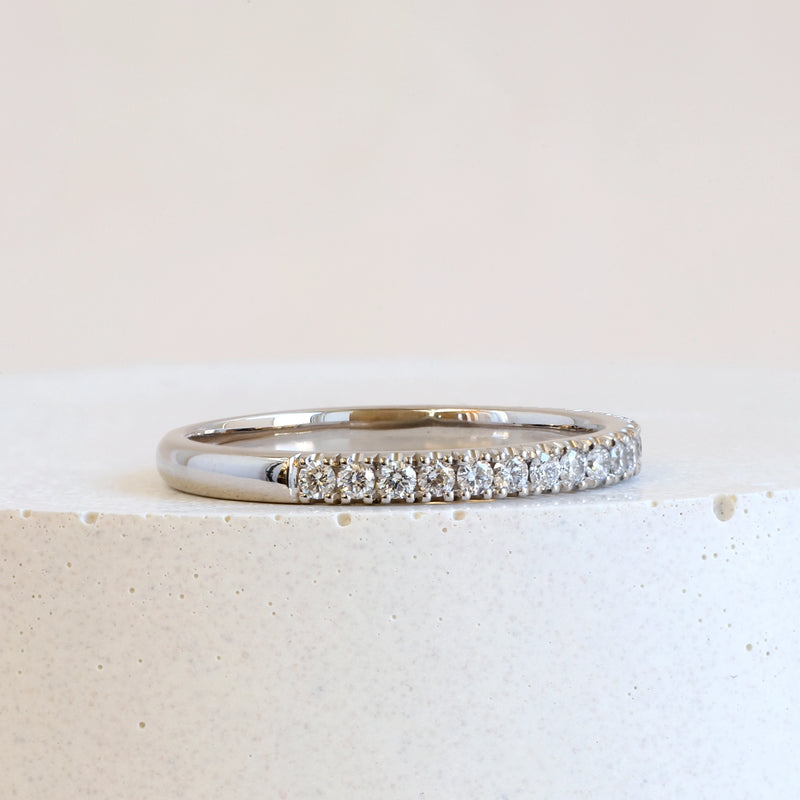 Pre-Loved Customized 2 mm Stacker in White Gold