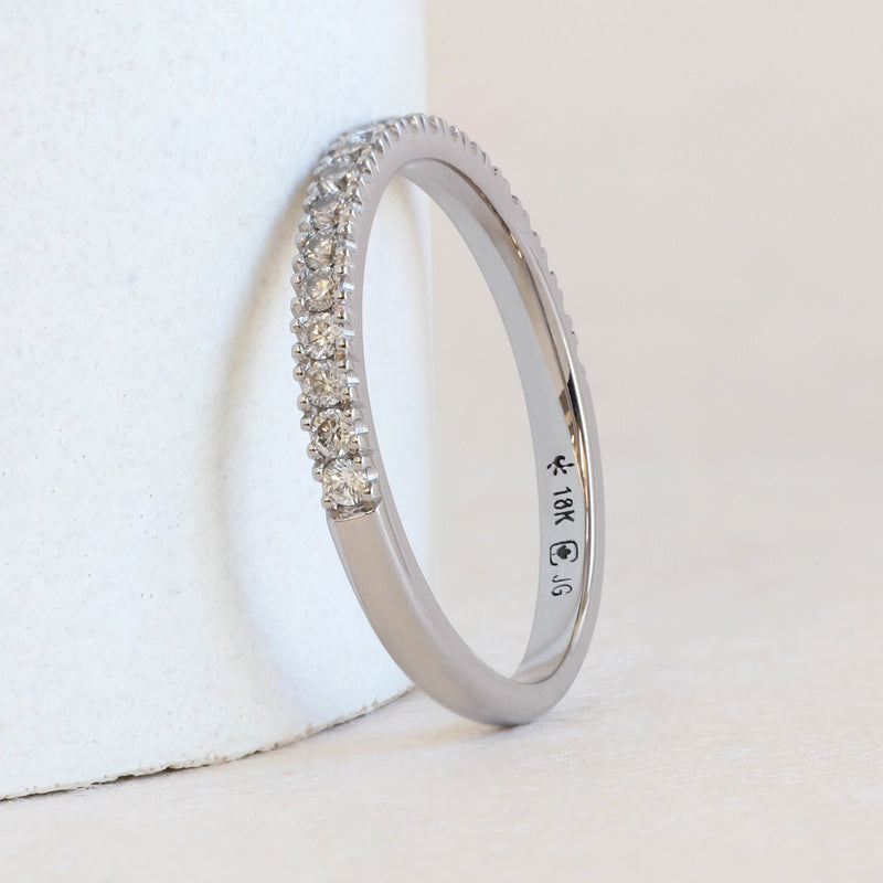 Pre-Loved Customized 2 mm Stacker in White Gold