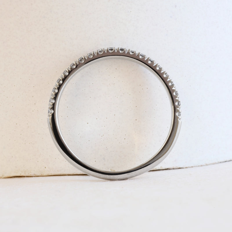 Pre-Loved Customized 2 mm Stacker in White Gold