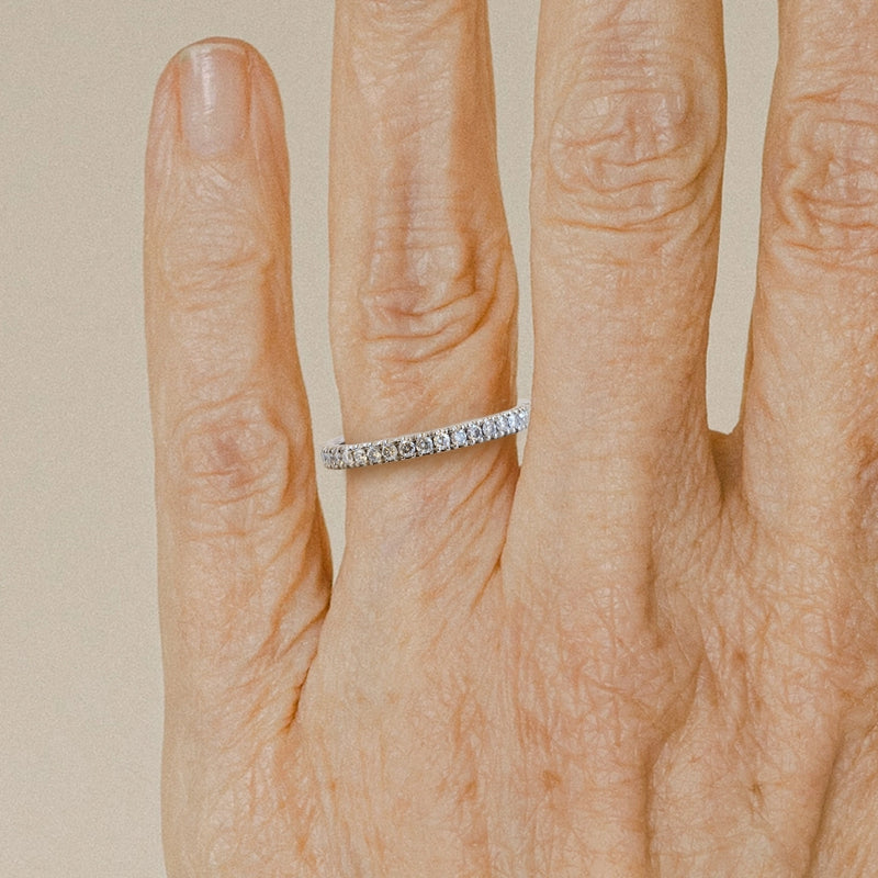 Pre-Loved Customized 2 mm Stacker in White Gold