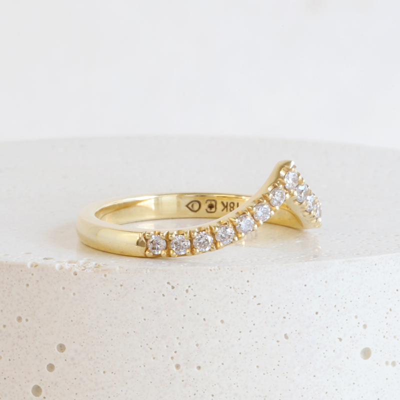 Ethical Jewellery & Engagement Rings Toronto - Cordelia Pavé Band in Yellow - FTJCo Fine Jewellery & Goldsmiths