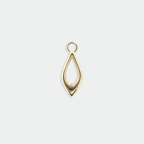Ethical Jewellery & Engagement Rings Toronto - Droplet Charm in Yellow Gold - FTJCo Fine Jewellery & Goldsmiths