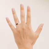 Ethical Jewellery & Engagement Rings Toronto - Flat Band with Triangle Cut-Outs in Rose Gold - FTJCo Fine Jewellery & Goldsmiths