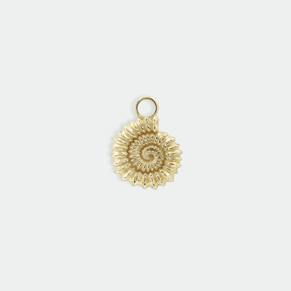 Ethical Jewellery & Engagement Rings Toronto - Fossil Charm in Yellow Gold - FTJCo Fine Jewellery & Goldsmiths