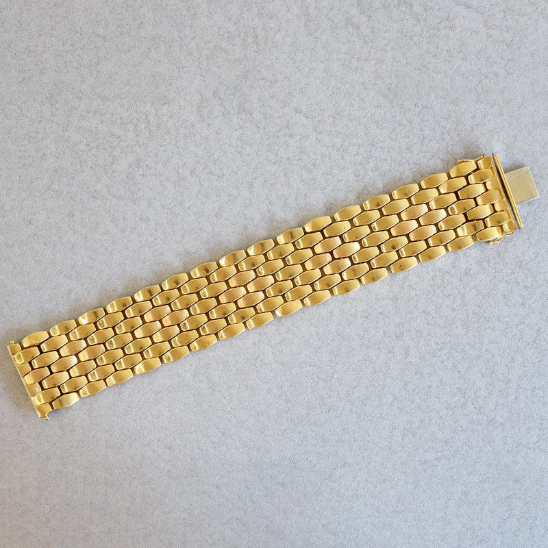 FTJCo Vintage 30 mm Wide Hollow Mesh Bracelet