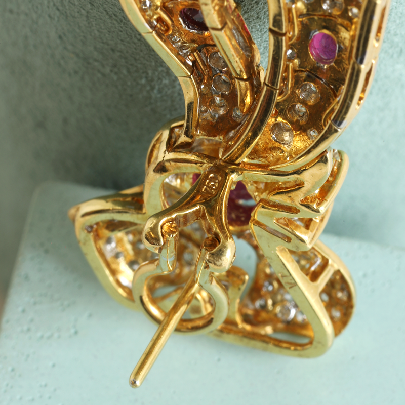 FTJCo Vintage Ruby & Diamond Bows