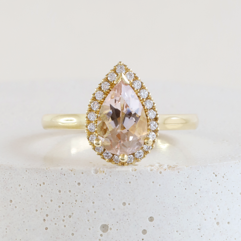 Pear shaped 2025 gemstone ring