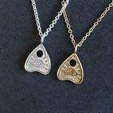 Ethical Jewellery & Engagement Rings Toronto - Ouija Planchette Necklace Charm in Yellow Gold - FTJCo Fine Jewellery & Goldsmiths
