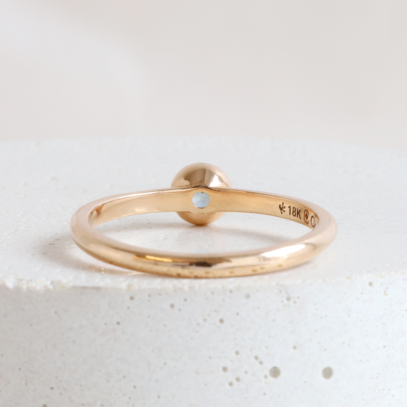 Ethical Jewellery & Engagement Rings Toronto - Montana Sapphire Petite Wren in Rose Gold - FTJCo Fine Jewellery & Goldsmiths