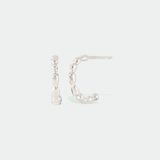 Ethical Jewellery & Engagement Rings Toronto - Petite Pearly Hoop Earring in Silver - FTJCo Fine Jewellery & Goldsmiths