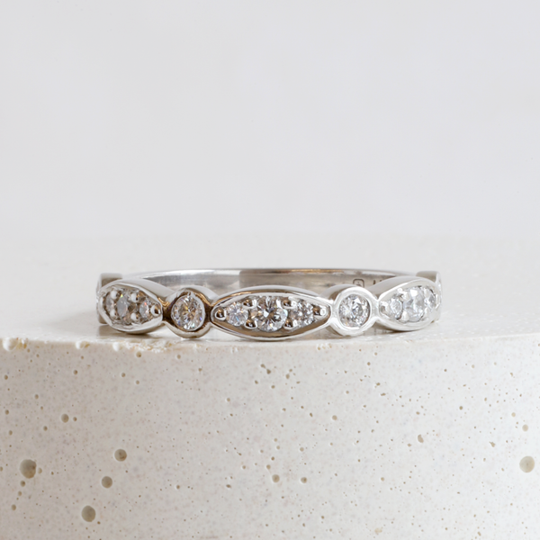 Ethical Jewellery & Engagement Rings Toronto - Pre-Loved Recycled Diamond Clara Luxe Band in Platinum - FTJCo Fine Jewellery & Goldsmiths