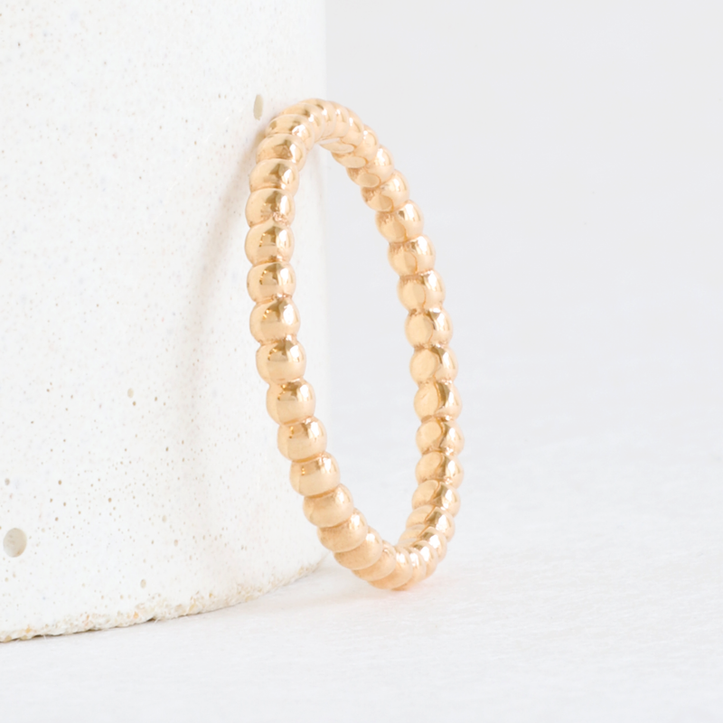 Ethical Jewellery & Engagement Rings Toronto - Beaded Band in Rose - FTJCo Fine Jewellery & Goldsmiths