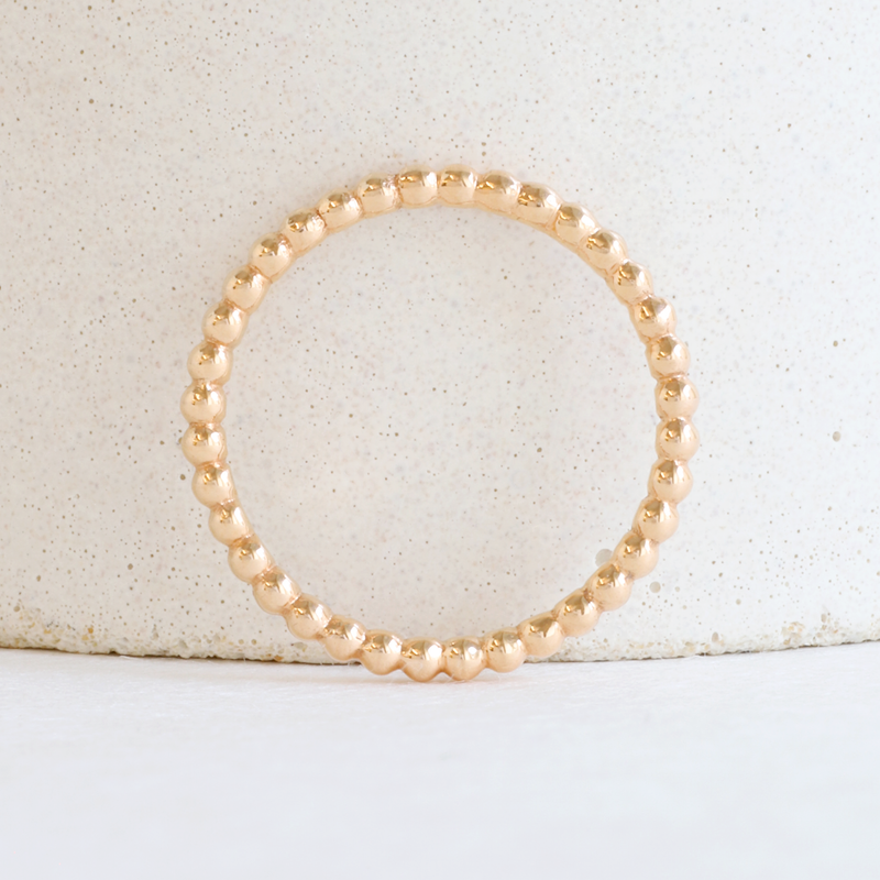 Ethical Jewellery & Engagement Rings Toronto - Beaded Band in Rose - FTJCo Fine Jewellery & Goldsmiths