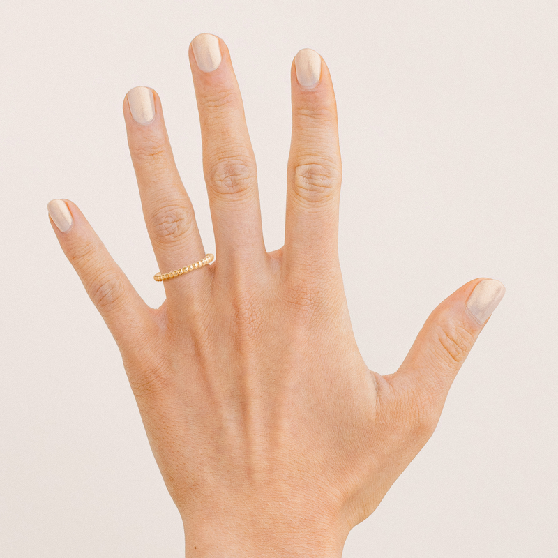 Ethical Jewellery & Engagement Rings Toronto - Beaded Band in Rose - FTJCo Fine Jewellery & Goldsmiths