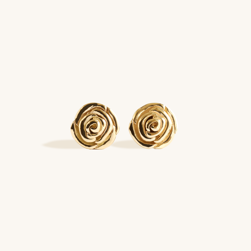 Rosette Stud in Yellow Gold (Single)