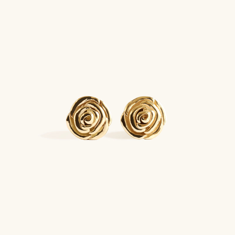 Rosette Stud in Yellow Gold (Single)