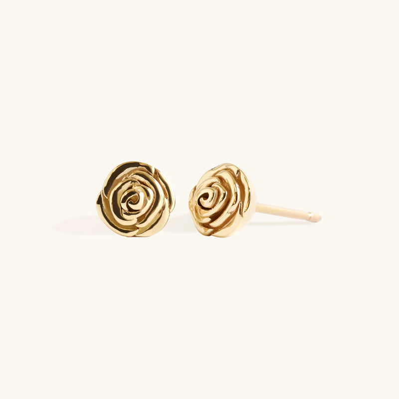 Rosette Stud in Yellow Gold (Single)