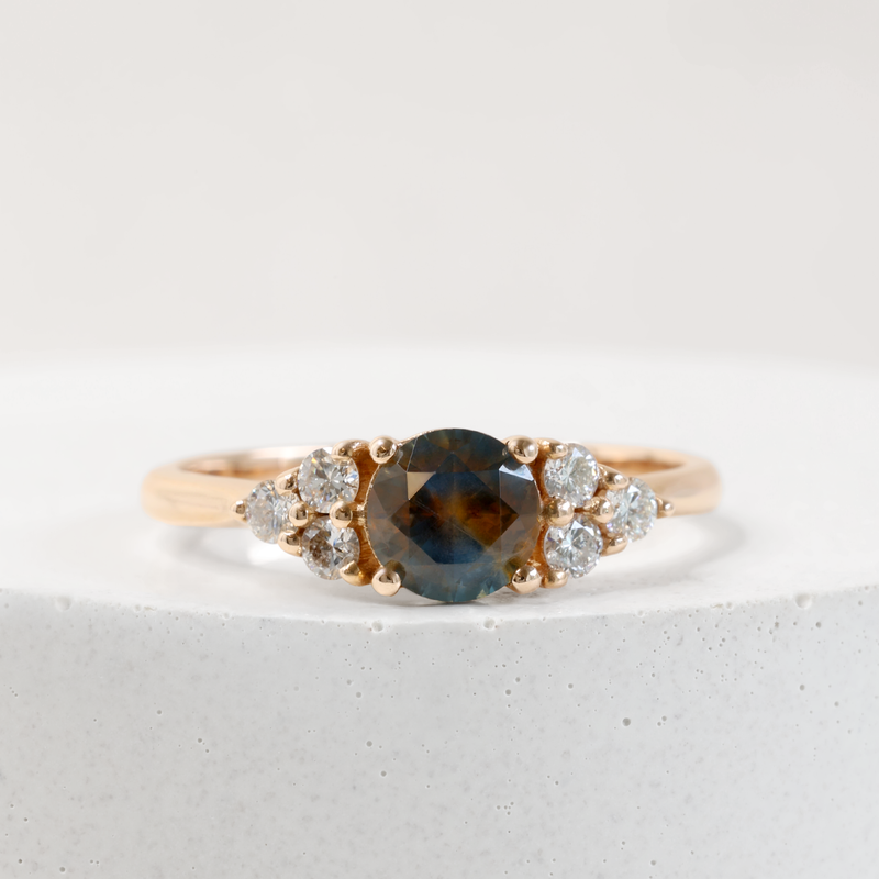 Ethical Jewellery & Engagement Rings Toronto - Pre-Loved 0.78 ct Galaxy Wisp Sapphire Emma Ring in Rose Gold - FTJCo Fine Jewellery & Goldsmiths