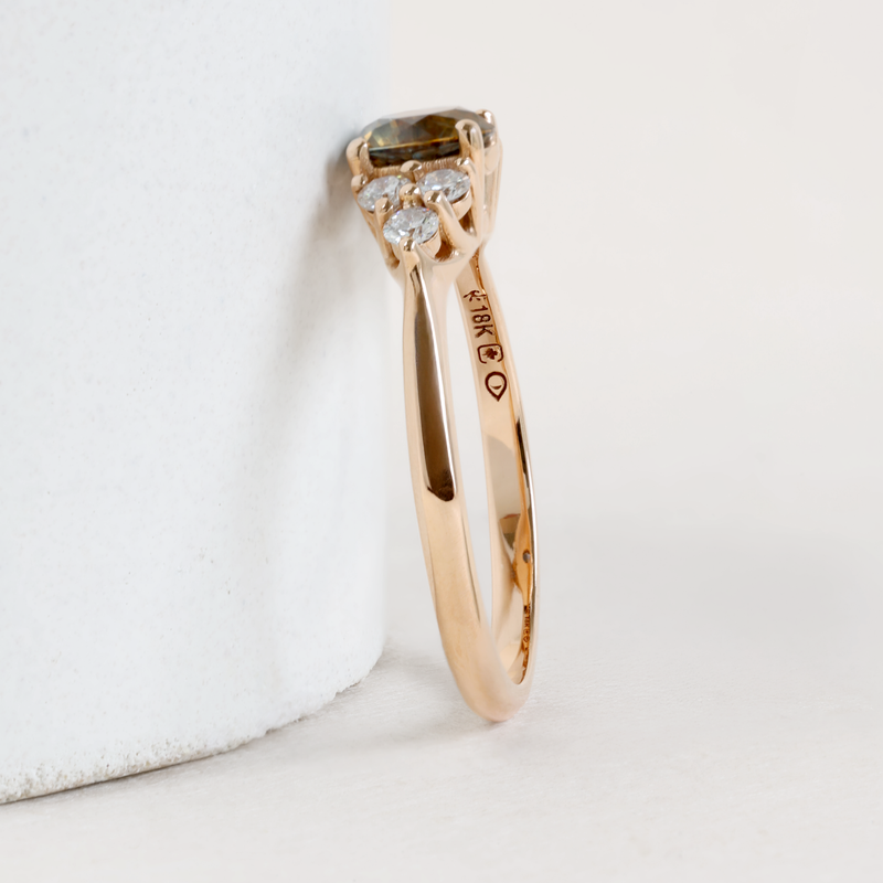 Ethical Jewellery & Engagement Rings Toronto - Pre-Loved 0.78 ct Galaxy Wisp Sapphire Emma Ring in Rose Gold - FTJCo Fine Jewellery & Goldsmiths