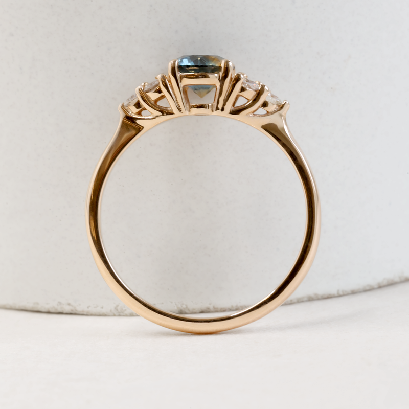 Ethical Jewellery & Engagement Rings Toronto - Pre-Loved 0.78 ct Galaxy Wisp Sapphire Emma Ring in Rose Gold - FTJCo Fine Jewellery & Goldsmiths
