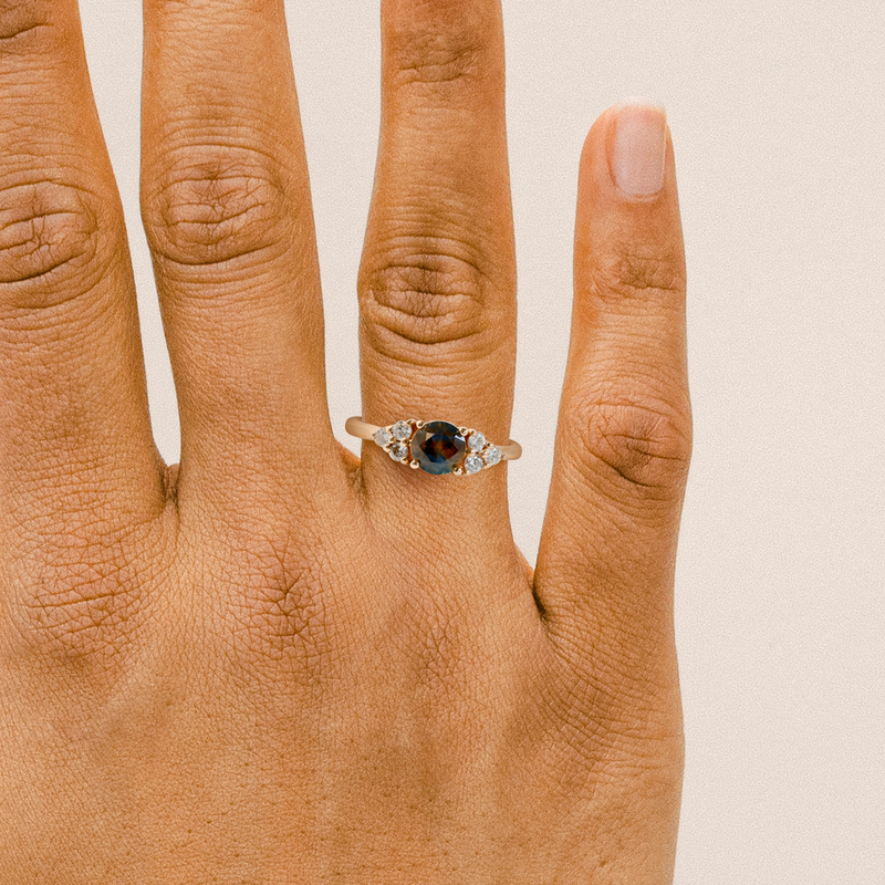 Ethical Jewellery & Engagement Rings Toronto - Pre-Loved 0.78 ct Galaxy Wisp Sapphire Emma Ring in Rose Gold - FTJCo Fine Jewellery & Goldsmiths