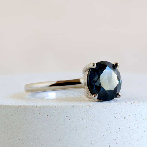 2.29 ct Midnight Blue Spinel Avery in Palladium White