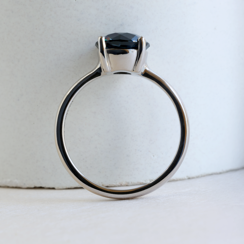 2.29 ct Midnight Blue Spinel Avery in Palladium White