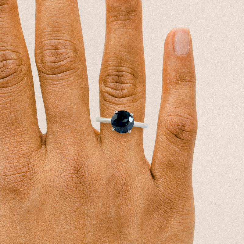 2.29 ct Midnight Blue Spinel Avery in Palladium White