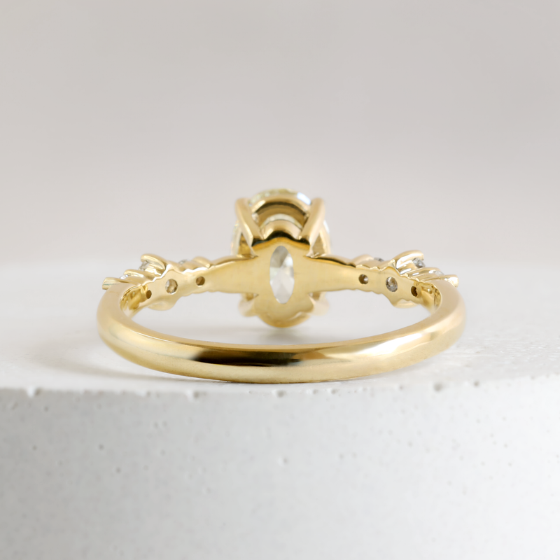 Ethical Jewellery & Engagement Rings Toronto - 1.05 ct Waterlily Yellow Diamond Stella Oval Cut Ring in Yellow Gold - FTJCo Fine Jewellery & Goldsmiths