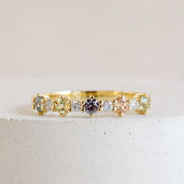 Rainbow Stella 9 Band in 18K Yellow Gold