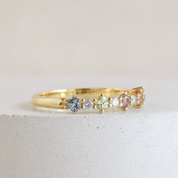 Rainbow Stella 9 Band in 18K Yellow Gold