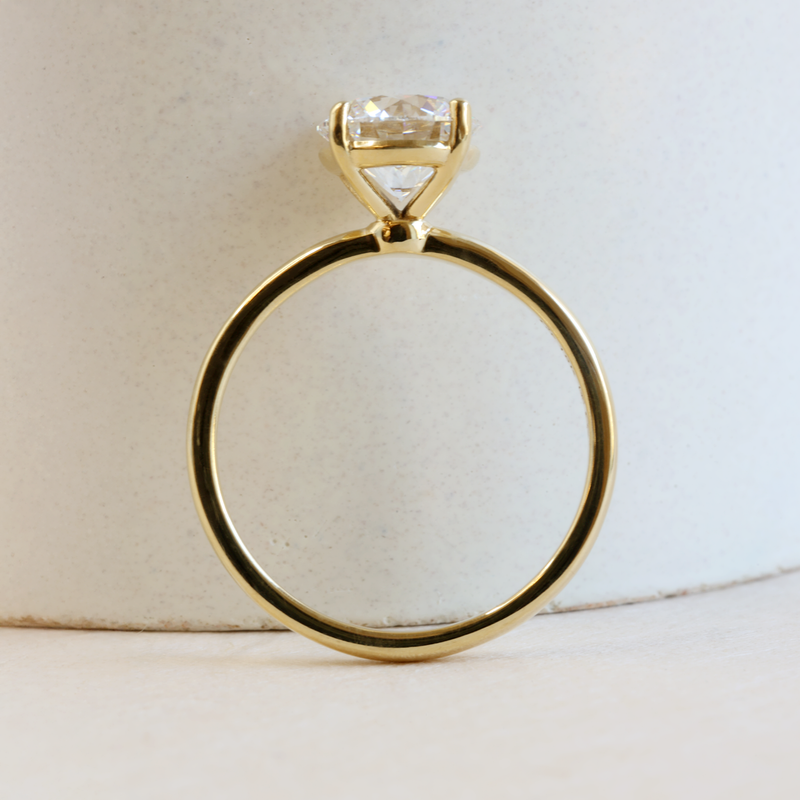 1.52 ct D VS1 Pietra Round Solitaire in Yellow Gold