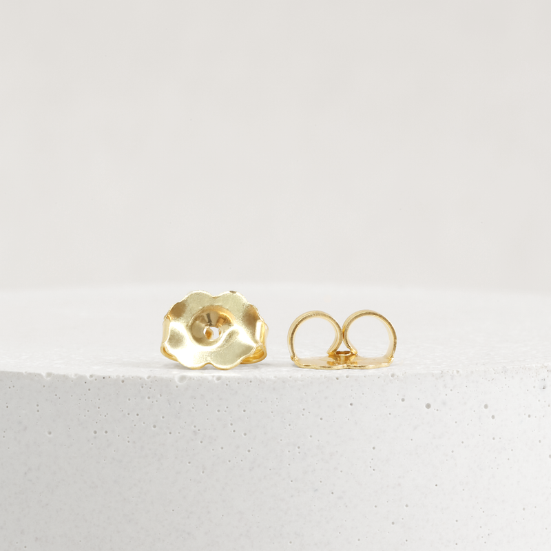 0.26 tcw Green Montana Sapphire Dahlia Studs in Yellow Gold
