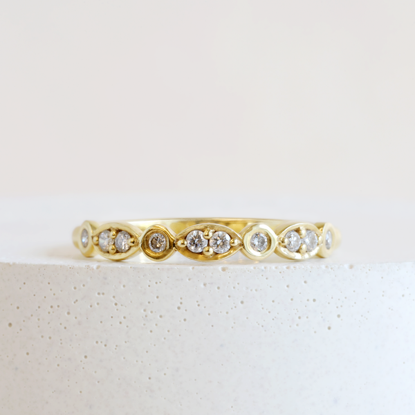 Clara Diamond Band in Yellow Gold