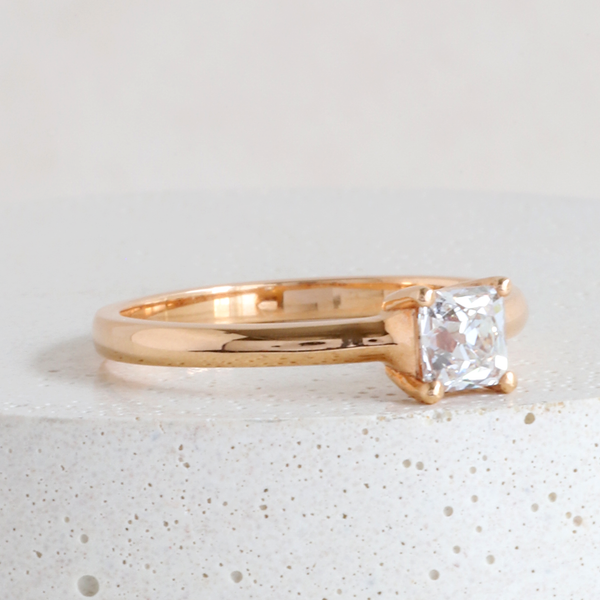 Ethical Jewellery & Engagement Rings Toronto - Avery Solitaire with 0.50 ct Peruzzi Cut Mined Diamond - FTJCo Fine Jewellery & Goldsmiths