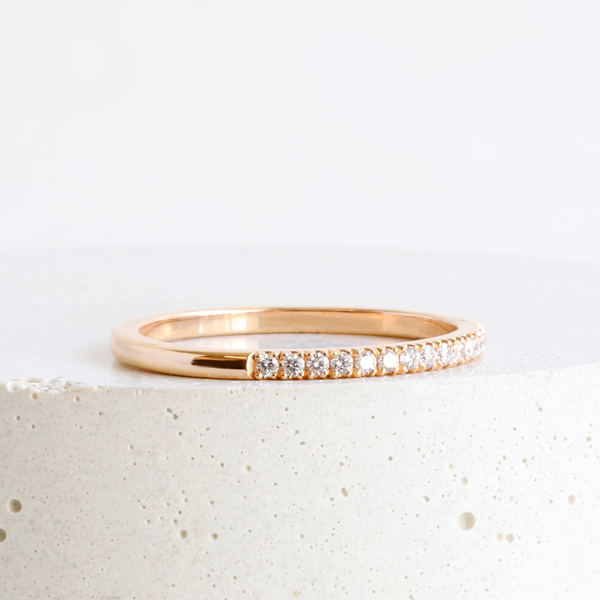 Ethical Jewellery & Engagement Rings Toronto - 1.5 mm Recycled Diamond FTJCo Stacker in Rose Gold - FTJCo Fine Jewellery & Goldsmiths