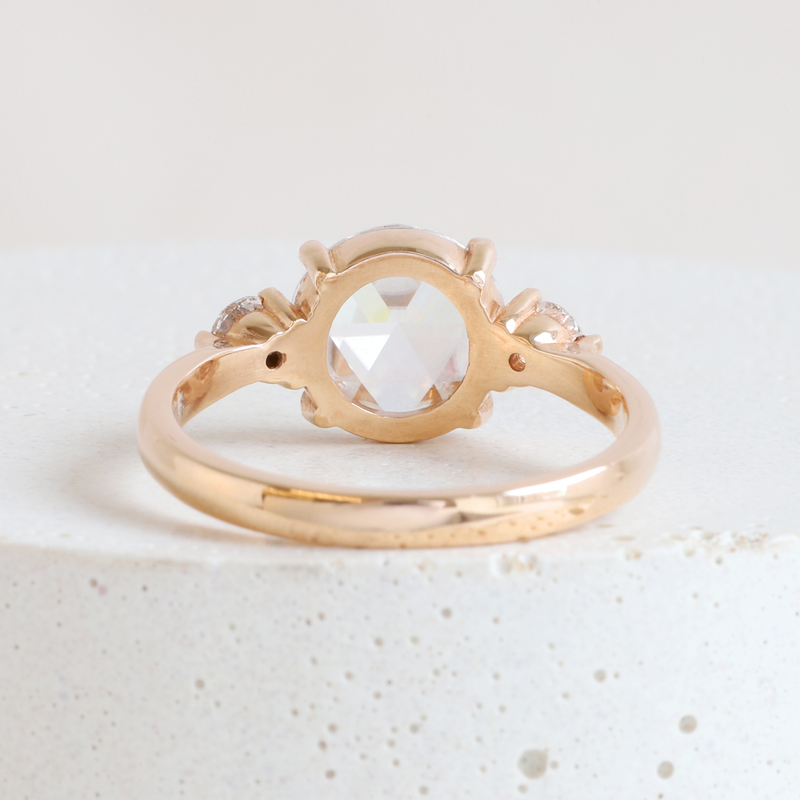 Ethical Jewellery & Engagement Rings Toronto - Three Stone Avery in 18K Rose Gold - FTJCo Fine Jewellery & Goldsmiths