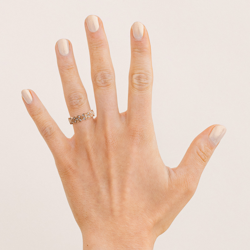 Ethical Jewellery & Engagement Rings Toronto - Quatra Diamond Band in Rose Gold - FTJCo Fine Jewellery & Goldsmiths
