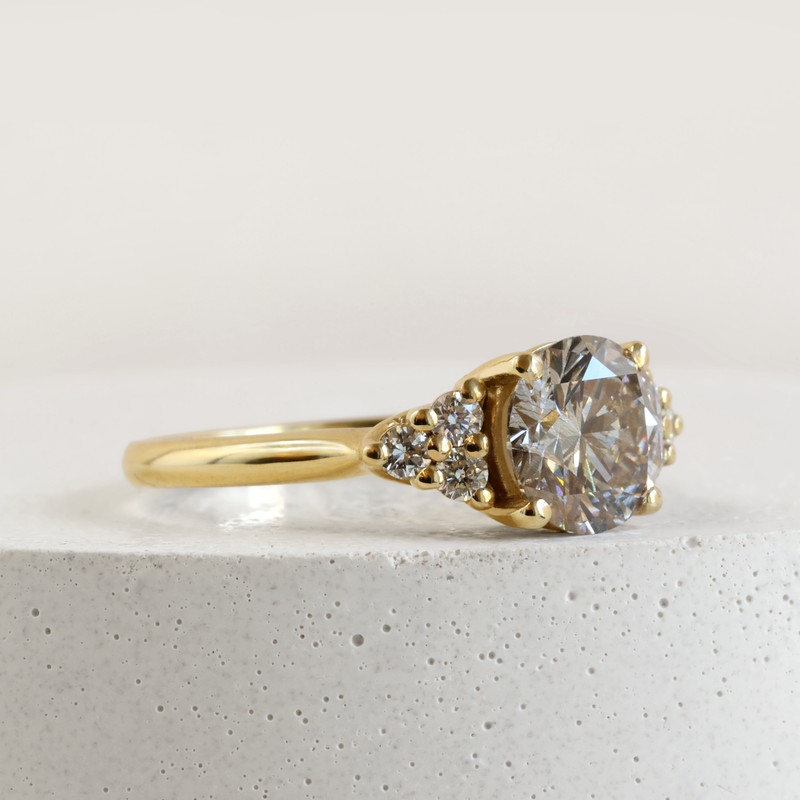 1.45 ct Diamond Round Emma Ring in 18K Yellow Gold