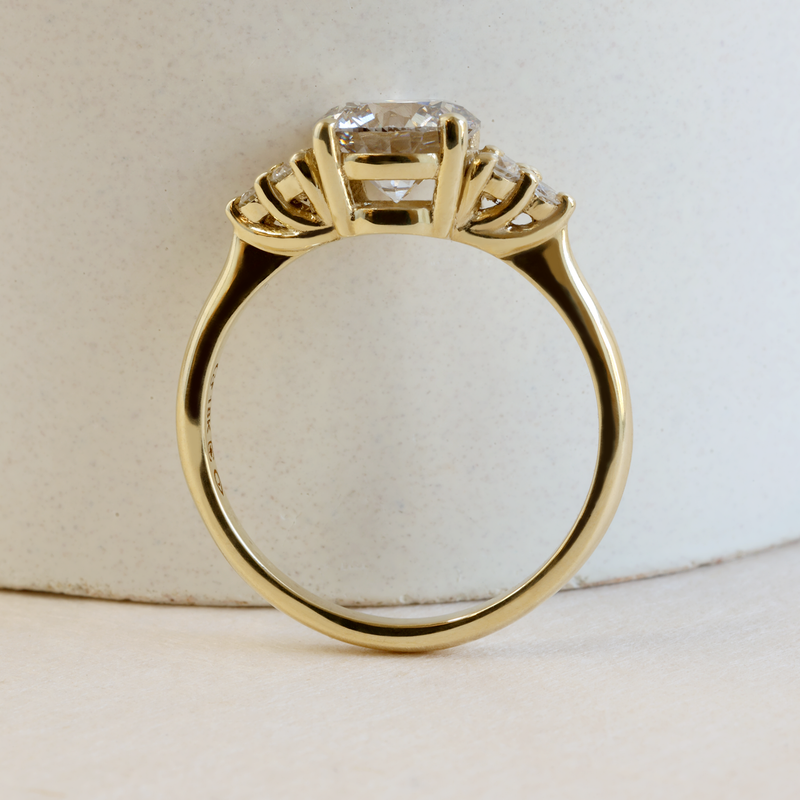 1.45 ct Diamond Round Emma Ring in 18K Yellow Gold