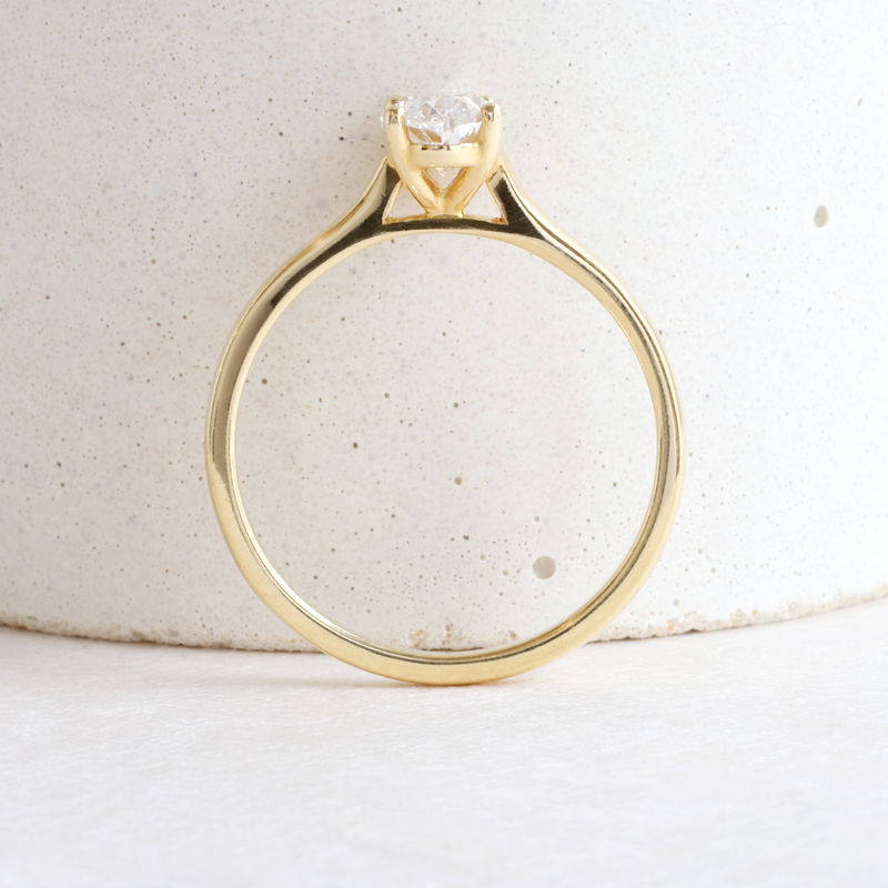 Ethical Jewellery & Engagement Rings Toronto - 1 ct Oval Diamond Love Note in Yellow Gold - FTJCo Fine Jewellery & Goldsmiths