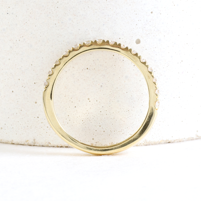 Ethical Jewellery & Engagement Rings Toronto - 2.5 mm Diamond Stacker in Yellow Gold - FTJCo Fine Jewellery & Goldsmiths