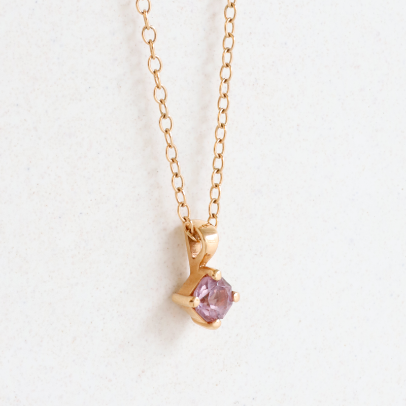 Ethical Jewellery & Engagement Rings Toronto - 0.26 ct Octagonal Pink Sri Lankan Spinel Pendant in Rose Gold - FTJCo Fine Jewellery & Goldsmiths